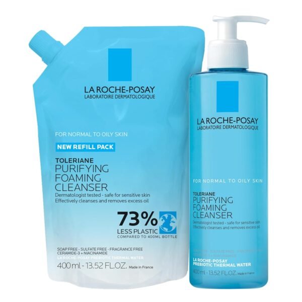 La Roche-Posay Toleriane Purifying Foaming Facial Cleanser, Oil Free Face Wash